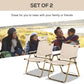 Set of 2 Camping Chair, Lightweight Folding Chair, Portable Armchairs, Excellent for Festivals, Fishing, Khaki