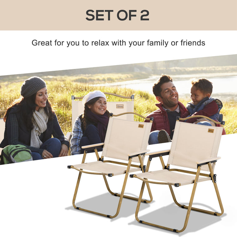 Set of 2 Lightweight Folding Camping Chairs