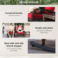 Outdoor Wicker Rattan Rocking Chair Set of 2, Patio Rocker with Thick Cushions for Garden Backyard Porch, Red