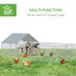19.7' x 9.8' Metal Chicken Run with Waterproof and Anti-UV Cover