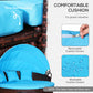 4 Pieces Outdoor Daybed with Retractable Canopy, Wicker Lounger Bed, Conversation Furniture Set, Dark Blue