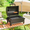 Black Tabletop Charcoal Smoker with Ash Catcher