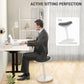 Standing Desk Stool, Ergonomic Wobble Chair, Adjustable Leaning Stool for Office Desks, with Rocking Motion, Grey