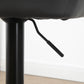 Swivel Barstools Set of 2 Adjustable Bar Stools with Footrest Armrests and PU Leather Back for Dining Room Black, Grey