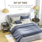 Modern Nightstand Set Of 2, Small Bedside Table with Drawer, Shelf and Steel Frame for Bedroom, Black
