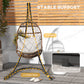 Hammock Chair Stand, Heavy Duty Steel Hanging Chair Stand for Swing Chair, Egg Chair Stand with Extra Large Base, Black