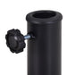 20 lbs Resin Half Round Patio Umbrella Base 20" Outdoor Decorative Parasol Stand Holder For Φ1.5", Φ1.9" Pole, Black