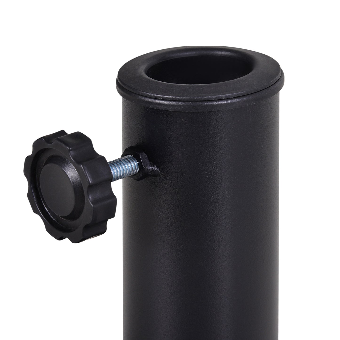20 lbs Resin Half Round Patio Umbrella Base 20" Outdoor Decorative Parasol Stand Holder For Φ1.5", Φ1.9" Pole, Black