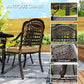 7 Pieces Outdoor Dining Set for 6, Aluminum Patio Table and Chairs Furniture Set with Umbrella Hole, Cushions, Bronze