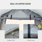 8' x 6' Carport with Sidewalls and Roll-up Door, Outdoor Storage Shelter for Motorcycle and Car, Grey