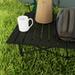 Folding Camping Table with Roll up Top and Carry Bag, Portable Picnic Table for Camping, Picnic, Hiking, Black