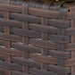 Wicker Patio Lounger, Outdoor Recliners Lounge Chair w/ 5-Level Adjustable Backrest, Cushion for Outdoor, Khaki