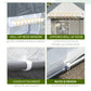 6.6' x 10' x 7' Heavy Duty Walk-In Greenhouse Vegetable Seed Growth Tent Outdoor Plant Growing Tunnel Warm House Flower Shed Backyard White