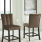 Jeshina - Mocha - Upholstered Barstool (Set of 2)