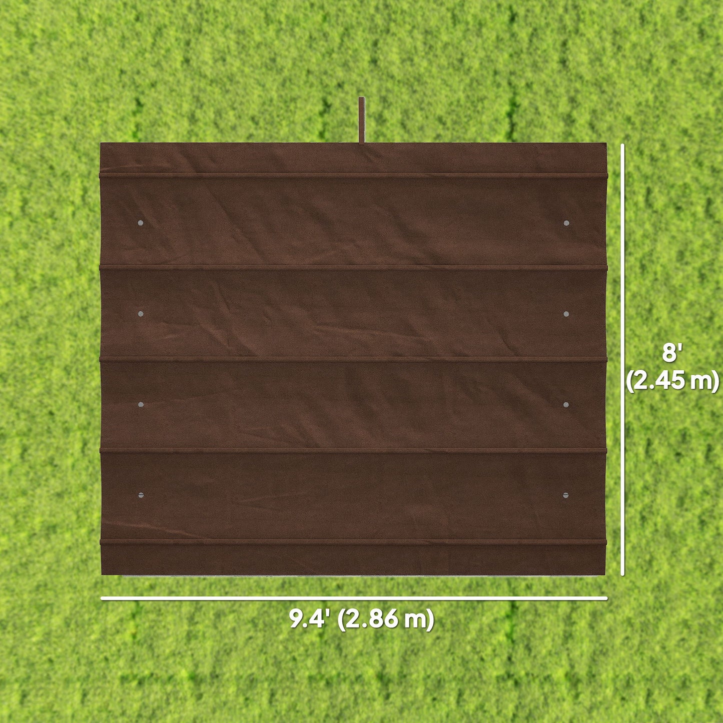 8' x 9.4' Retractable Pergola Canopy Replacement, Fit 7' x 10' Frame, UV30+ Pergola Cover Top Only, Coffee