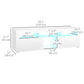 TV Stand with Storage and LED, Fits 55" - White