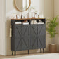Shoe Storage Cabinet with 4 Flip Drawers, Farmhouse Narrow Shoe Cabinet, Holds Up to 24 Pairs, Black