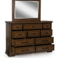 Taffenbrook - Medium Brown - Dresser And Mirror