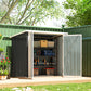 5x3 Metal Garden Storage Shed with Double Door, Durable Metal Shed for Garden, Patio, Lawn, Black