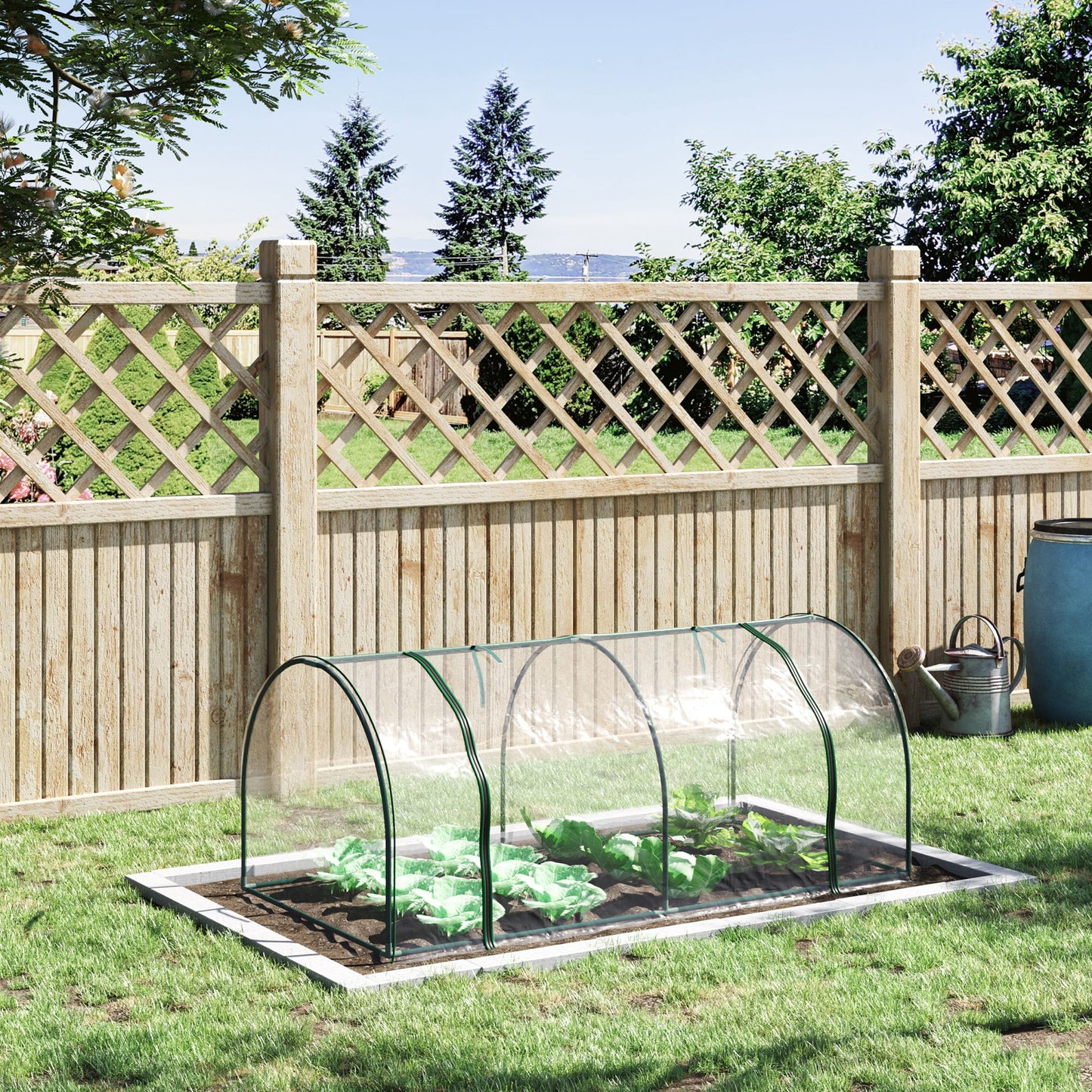 6' x 3' x 2.6' Mini Greenhouse Portable Hot House for Plants with Zippered Doors for Outdoor, Indoor, Garden, Clear