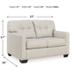 Belziani - Storm - Loveseat - Leather Match