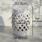 18" Ceramic Garden Stool with Woven Lattice Design, Indoor & Outdoor Decorative Accent Stool, White