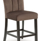 Jeshina - Mocha - Upholstered Barstool (Set of 2)