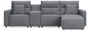 4 Pc. Power Reclining Sectional With RAF Press Back Power Chaise And Console