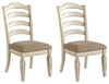 Realyn - Dining UPH Side Chair (Set of 2) - Ladderback - Chipped White
