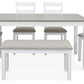 Stonehollow - White / Gray - Rectangular Drm Table Set (Set of 6)