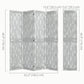 Screen Divider Room Divider Screen with Foldable Design for Indoor Bedroom Office 5.5' Grey