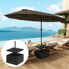 Patio Umbrella Weighted Base with Table Tray, Heavy Duty Umbrella Base with Wheels Handles, 176lbs with Stand Filling, Patio Umbrella Stand Base for Garden Poolside, Black