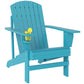 Classic Adirondack Chair Muskoka Chair, Garden Deck Chair with Cup Holder for Patio, Indoor, Backyard, Turquoise