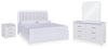 Jarlee - 4 Pc. - King Panel Bed, Dresser, Mirror And Nightstand - White