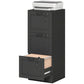 3-Drawer Vertical Filing Cabinet with Lock - Black