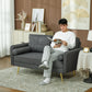 56" 2-Seater Loveseat Sofa with Pillows - Dark Grey