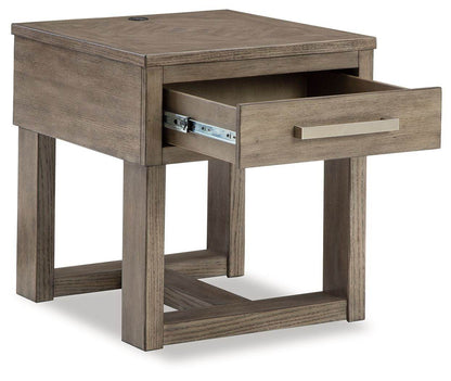 Loyaska - Grayish Brown - Rectangular End Table - Forward Furniture