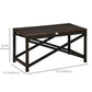 Patio Wicker End Table, Outdoor PE Rattan Side Table, with Plastic Board Under the Full Woven Table Top for Patio, Garden, Balcony, Mixed Brown
