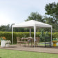 9' x 9' Portable Canopy Party Tent Gazebo Outdoor Sunshade for Weddings Parties with Dressed Legs, White