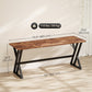71" Industrial Computer Desk with X-Frame - Rustic Brown