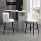 Faux Cashmere Counter-Height Bar Stools Set of 2 - Cream