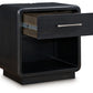 Rowanbeck - Black - One Drawer Night Stand