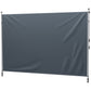 11.5' x 10' Manual Retractable Patio Awning, Outdoor Privacy Screen with UPF30+ & Water-Resistant Fabric, Dark Grey