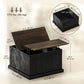 Lift Top Coffee Table with Charging Station - Black Wood Grain