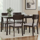 Mallenette - Dining Room Table Set (Set of 5) - Merlot