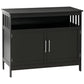 Kitchen Sideboard Buffet with Open Shelf - Black