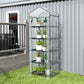 5 Tier Mini Greenhouse, Portable Outdoor Flower Stand with Shelf Clips, Indoor Greenhouse with Steel Frame, Transparent, 27.25" x 19.25" x 76", Clear