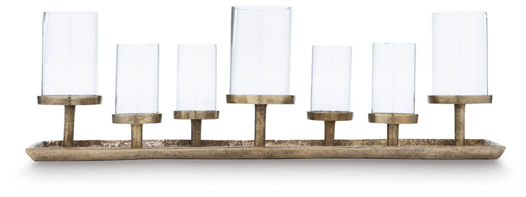 Wallmond - Antique Brass Finish - Candle Holder - Forward Furniture