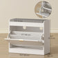 Shoe Storage with Seat, Upholstered Hallway Bench, Shoe Bench with Flip Drawer and Vent for 5 Pairs of Shoes