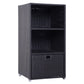 Outdoor Storage Cabinet, Patio Storage Box Rack Rattan Wicker Pool Towel Valet Organizer Poolside Garden Lawn Bathroom Furniture Shelf w/ Shelf Drawer, Dark Brown